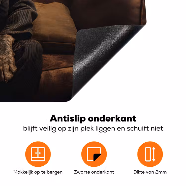 Hond - Sigaar - Hoed - Pak Inductie beschermer vinyl 3mm klein -zzzzzzz-td-onderkant