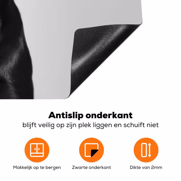 Hond - Zwart - Wijnglas - Zonnebril Inductie beschermer vinyl 3mm klein -zzzzzzz-td-onderkant