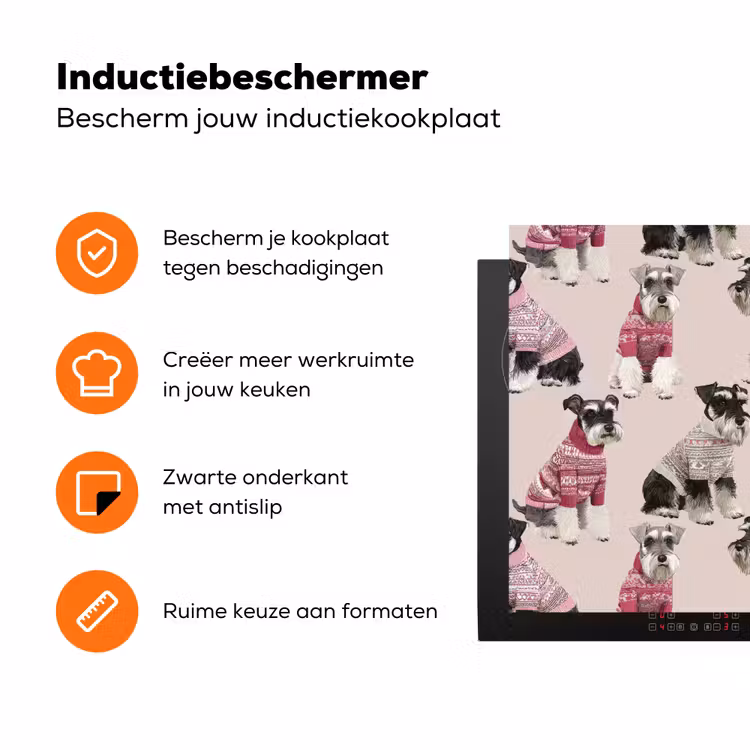 Honden - Truien - Rood Inductie beschermer vinyl 3mm klein 276 -zzzzzzz-td-ups