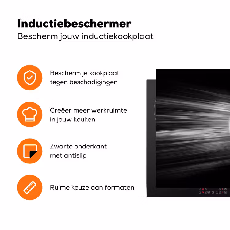 Honkbal - Wit - Vliegt Inductie beschermer vinyl 3mm klein -zzzzzzz-td-ups