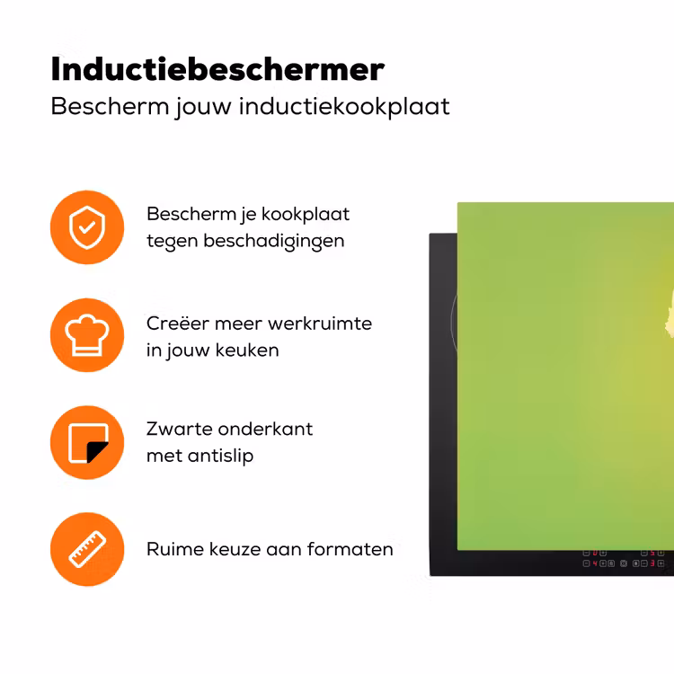 Hoorntje - Schepijs - Groen Inductie beschermer vinyl 3mm klein -zzzzzzz-td-ups