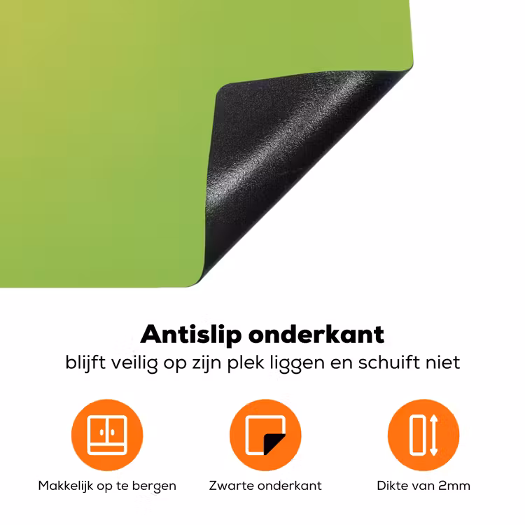 Hoorntje - Schepijs - Groen Inductie beschermer vinyl 3mm klein -zzzzzzz-td-onderkant