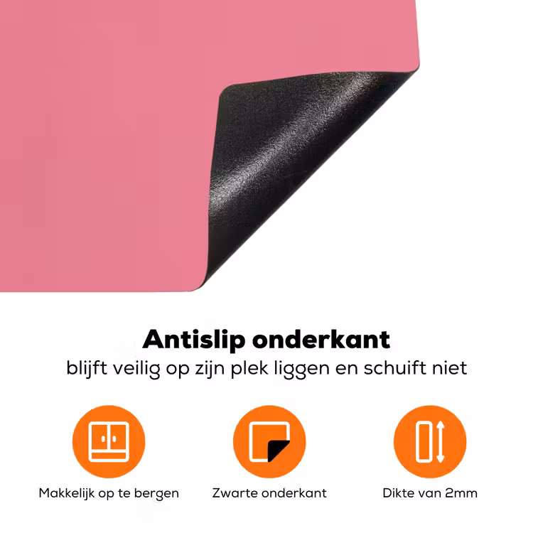 Hoorntje - Schepijs - Roze Inductie beschermer vinyl 3mm klein -zzzzzzz-td-onderkant