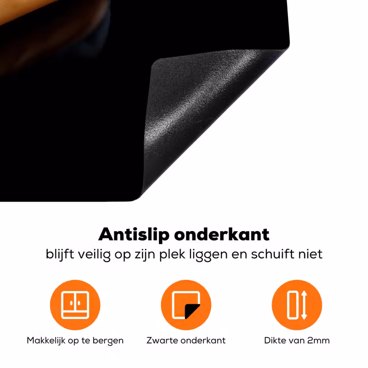 Hotdog - Porselein - Delfts blauw - Eten Inductie beschermer vinyl 3mm klein -zzzzzzz-td-onderkant