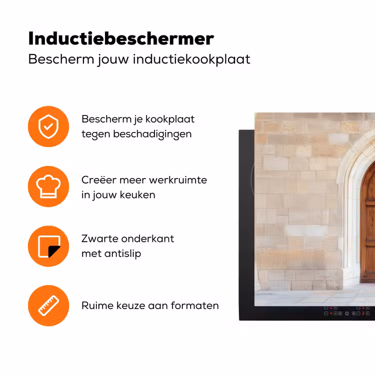 Houten - Deur - Lantaarn Inductie beschermer vinyl 3mm klein -zzzzzzz-td-ups