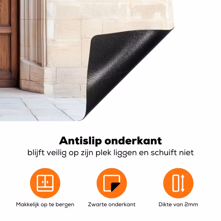 Houten - Deur - Lantaarn Inductie beschermer vinyl 3mm klein -zzzzzzz-td-onderkant