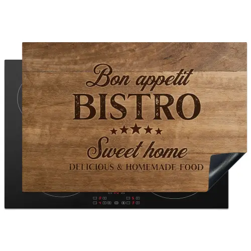 Huiselijke Bistro Beleving Inductie beschermer vinyl 3mm klein -3d