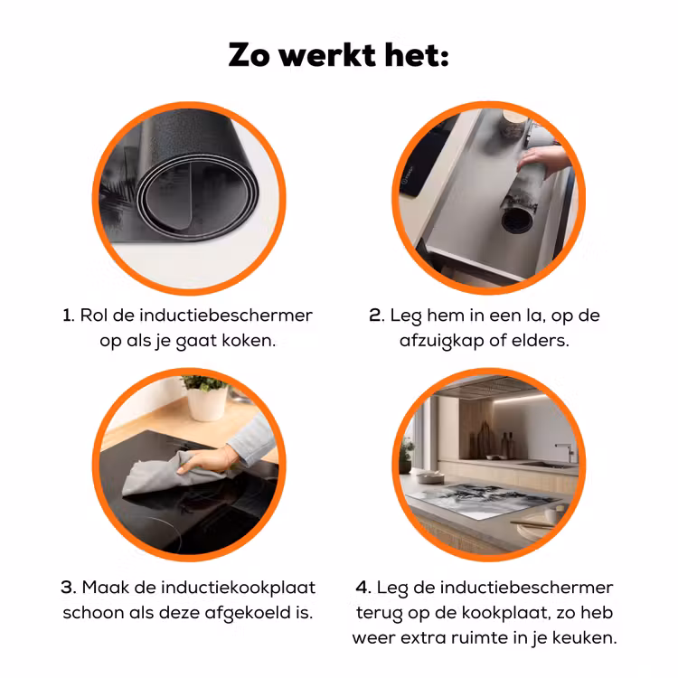 Hut - Grijs - Bergen - Mistig Inductie beschermer vinyl 3mm klein -zzzzzzz-td-werking