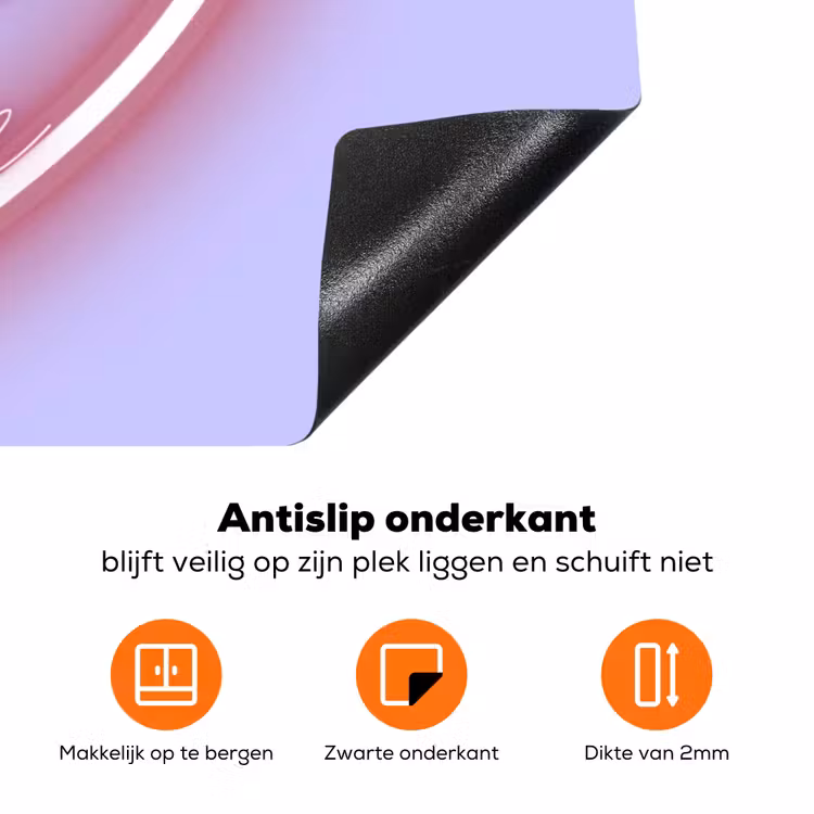 I liked it so it's mine - Neon hart - Paars Inductie beschermer vinyl 3mm klein -zzzzzzz-td-onderkant