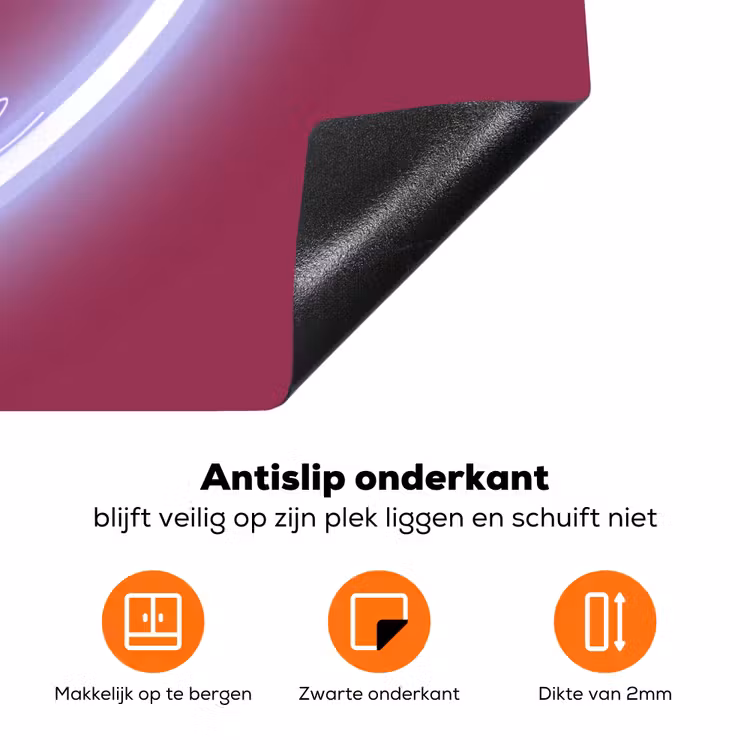 I liked it so it's mine - Neon hart - Roze Inductie beschermer vinyl 3mm klein -zzzzzzz-td-onderkant