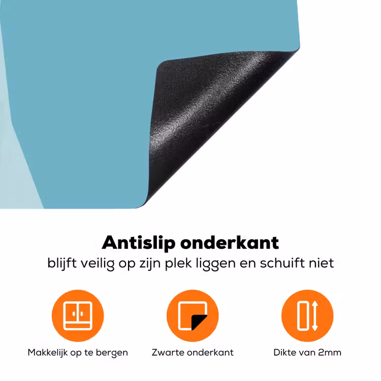 Ijsbeer - Lichtblauw - Minimalistisch Inductie beschermer vinyl 3mm klein -zzzzzzz-td-onderkant