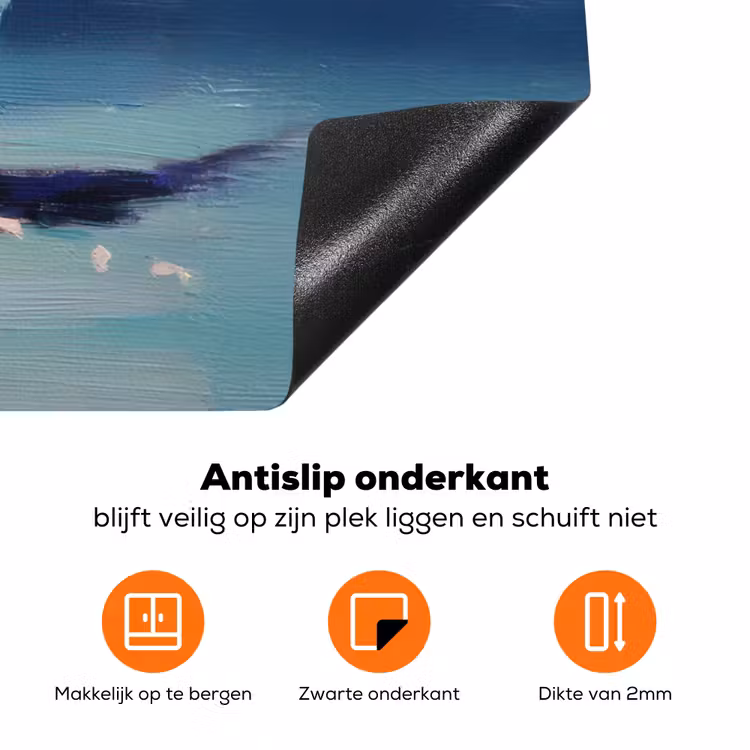 Ijshoorn - Bolletjes - Smelt - Roze Inductie beschermer vinyl 3mm klein -zzzzzzz-td-onderkant