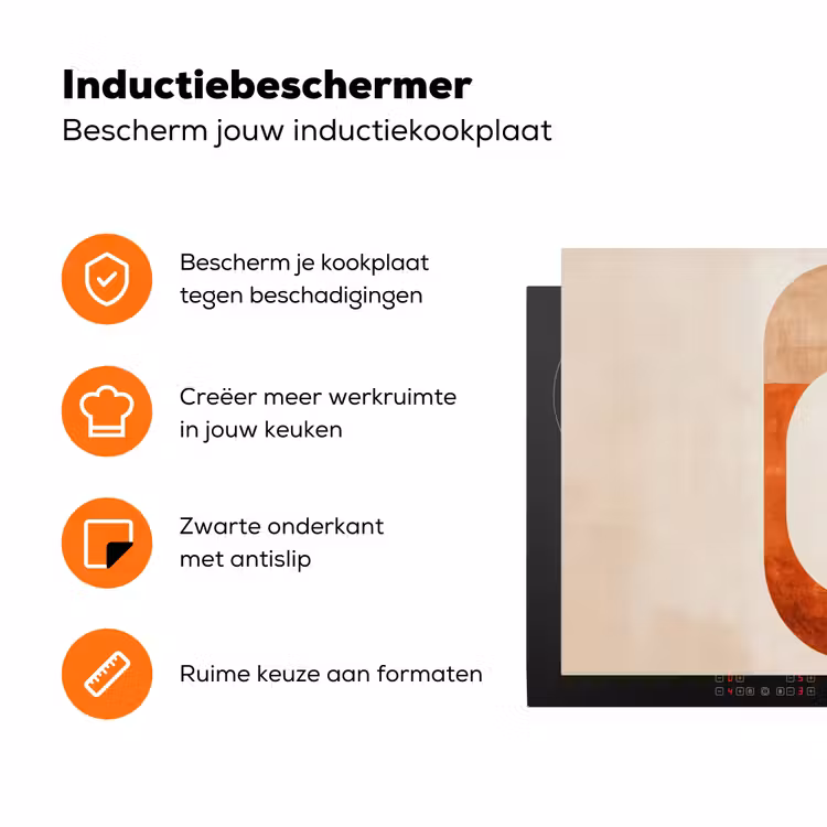 Illustratie - Abstract - Vormen - Rood Inductie beschermer vinyl 3mm klein -zzzzzzz-td-ups