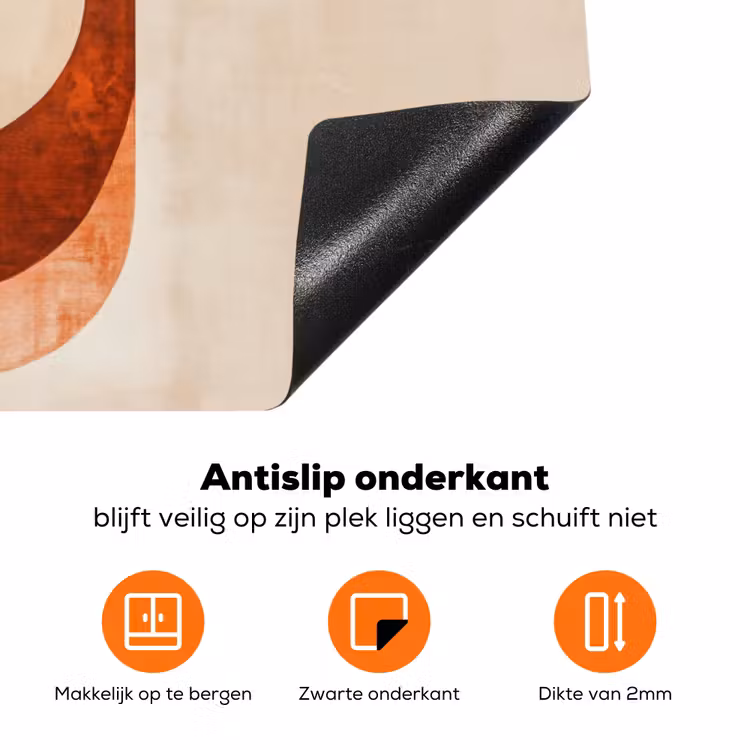 Illustratie - Abstract - Vormen - Rood Inductie beschermer vinyl 3mm klein -zzzzzzz-td-onderkant