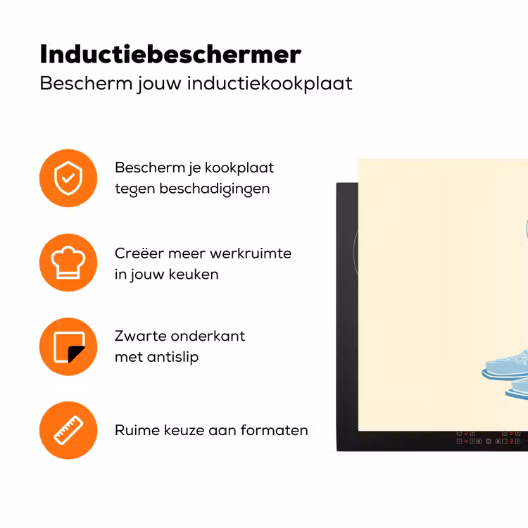 Illustratie - Cowboylaarzen - Patroon Inductie beschermer vinyl 3mm klein -zzzzzzz-td-ups