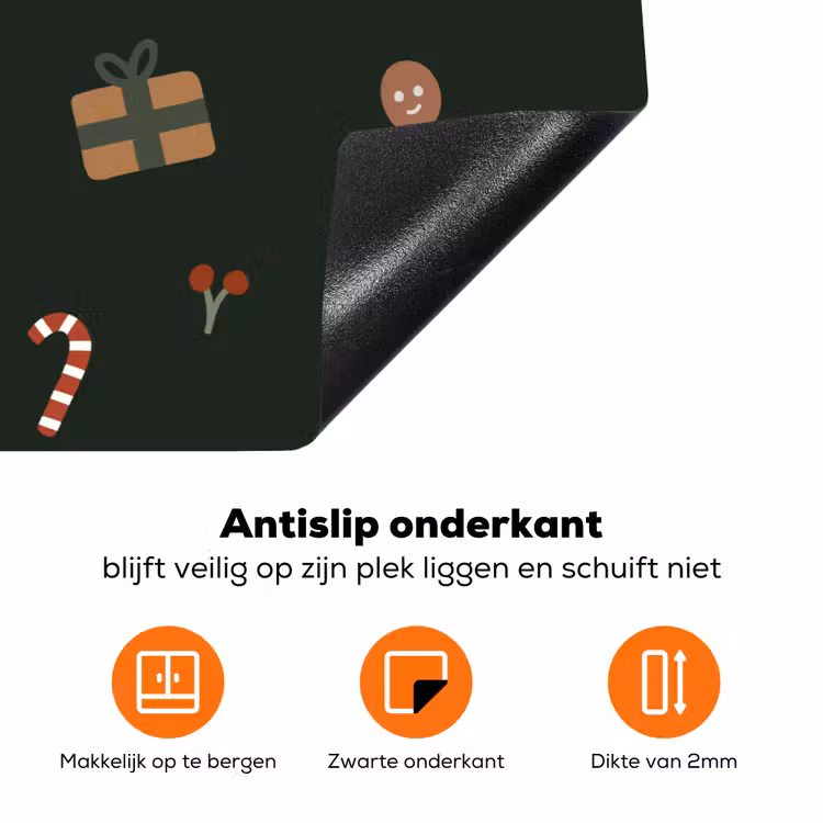 Illustratie - Figuren - Groen Inductie beschermer vinyl 3mm klein 276 -zzzzzzz-td-onderkant