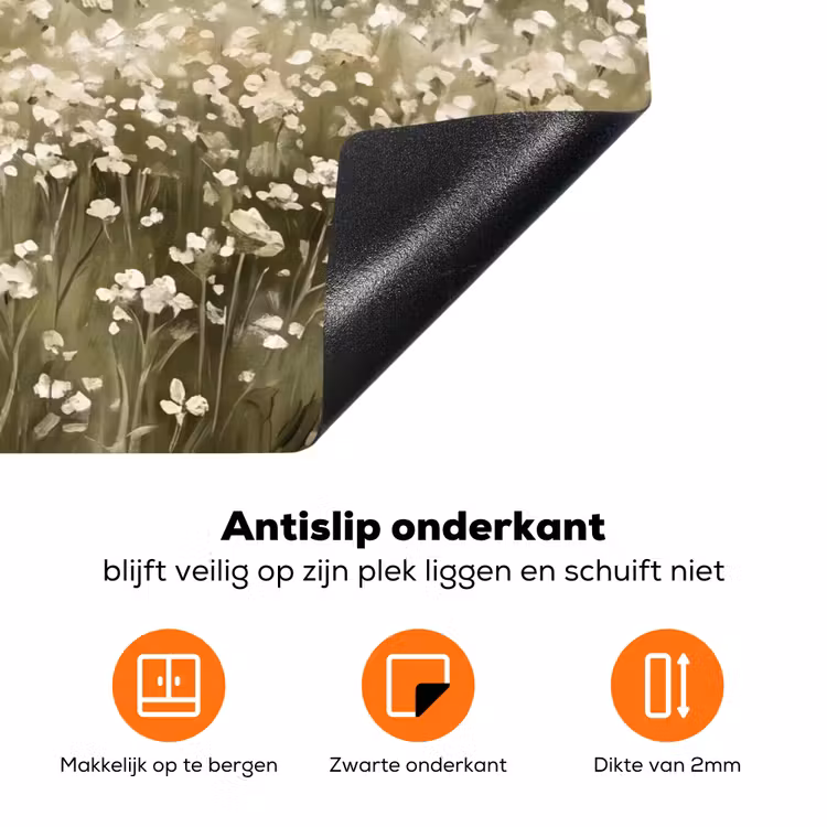 Illustratie - Landschap - Wit Inductie beschermer vinyl 3mm klein -zzzzzzz-td-onderkant