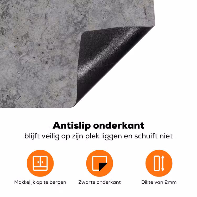 Industrieel - Beton - Patronen Inductie beschermer vinyl 3mm klein 276 -zzzzzzz-td-onderkant