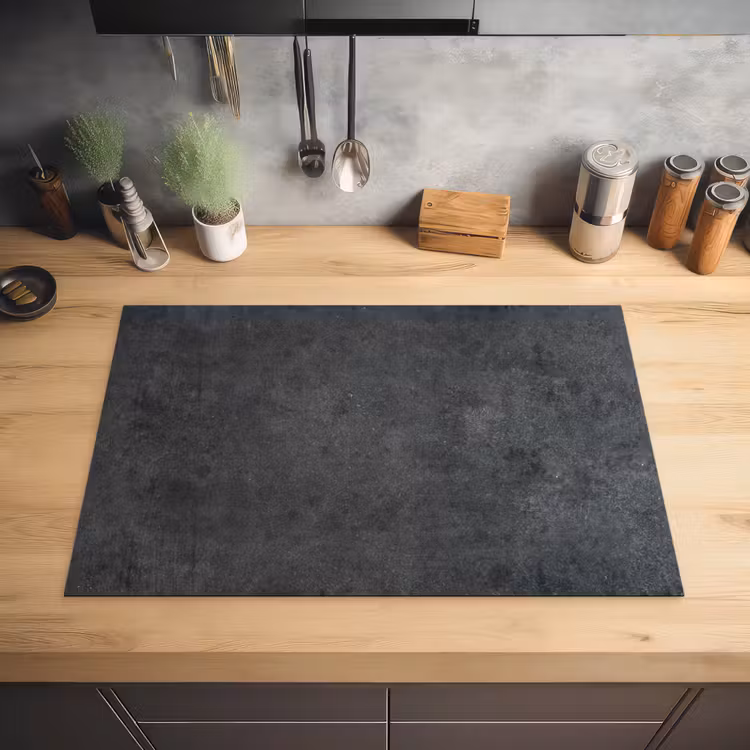 Industrieel - Leisteen - Grijs - Structuur - Beton Inductie beschermer vinyl 3mm klein -sfeer5