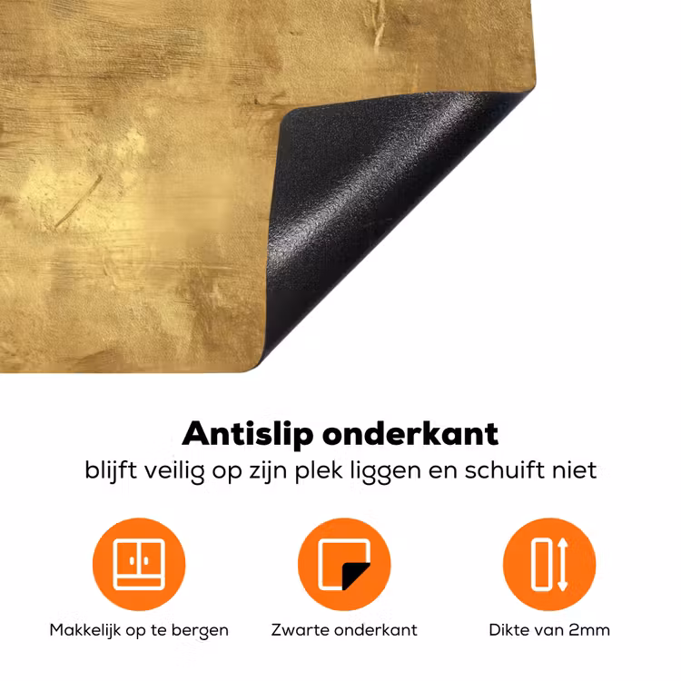 Industrieel - Textuur - Goud Inductie beschermer vinyl 3mm klein 276 -zzzzzzz-td-onderkant