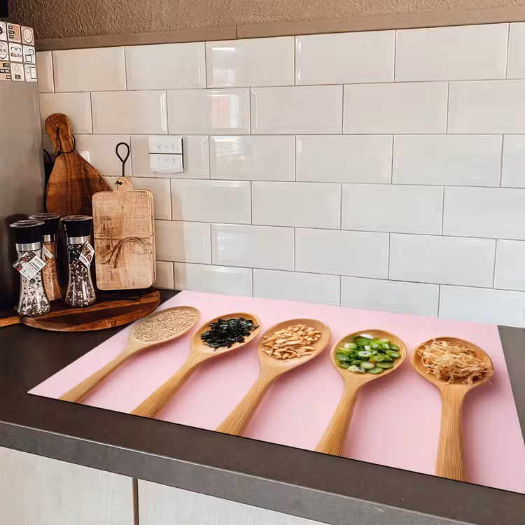 Ingrediënten - Lepels - Hout - Roze Inductie beschermer vinyl 3mm klein -sfeer3