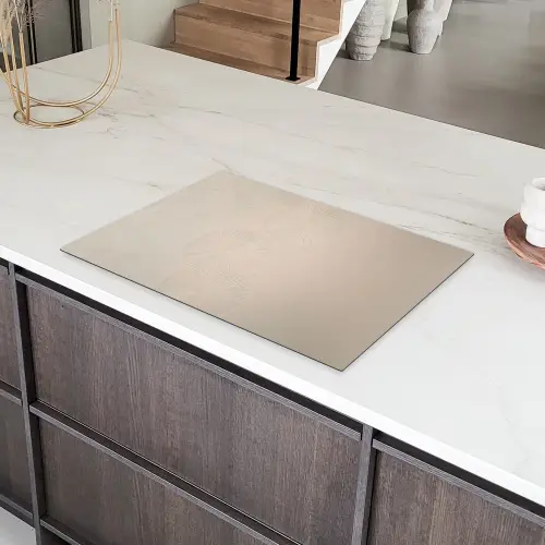 Japandi - Beige - Modern Inductie beschermer vinyl 3mm klein -sfeer8