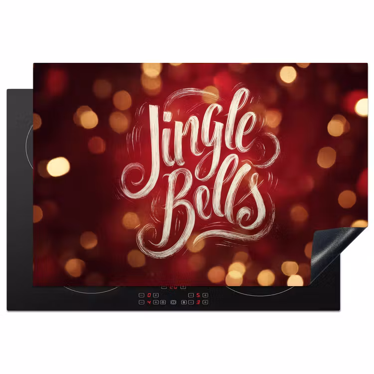 Jingle - Bells - Kerst - Rood Inductie beschermer vinyl 3mm klein -3d