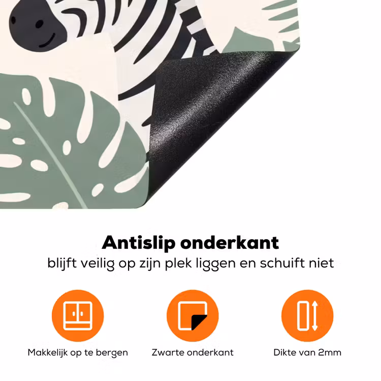 Jungle - Rustiek - Pastel Inductie beschermer vinyl 3mm klein -zzzzzzz-td-onderkant