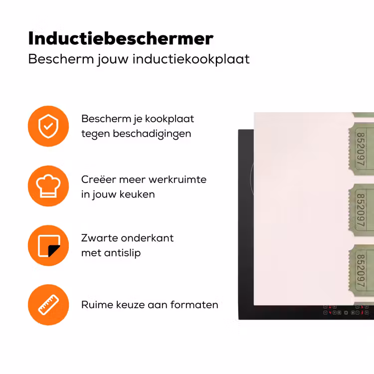 Kaartje - Vintage - Groen - Evenement - Collectie Inductie beschermer vinyl 3mm klein -zzzzzzz-td-ups