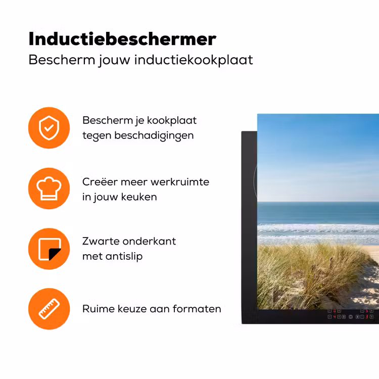 Kalmte aan de Kustlijn Inductie beschermer vinyl 3mm klein -zzzzzzz-td-ups