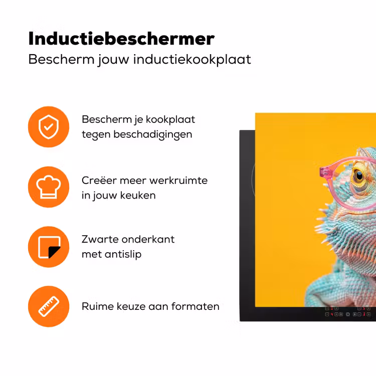Kameleon - Kauwgom - Kleurrijk Inductie beschermer vinyl 3mm klein -zzzzzzz-td-ups