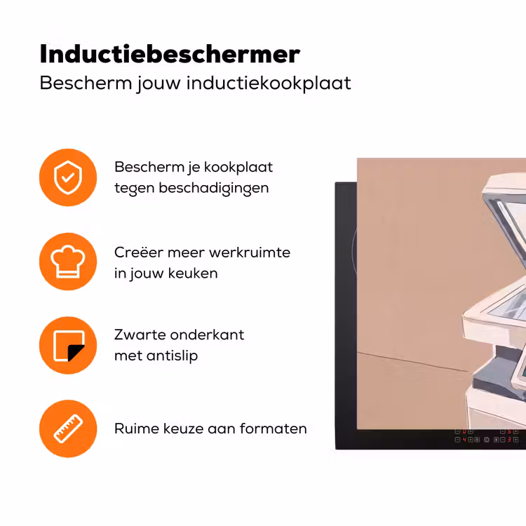 Kantoor - Drank - Humor - Illustratie Inductie beschermer vinyl 3mm klein -zzzzzzz-td-ups