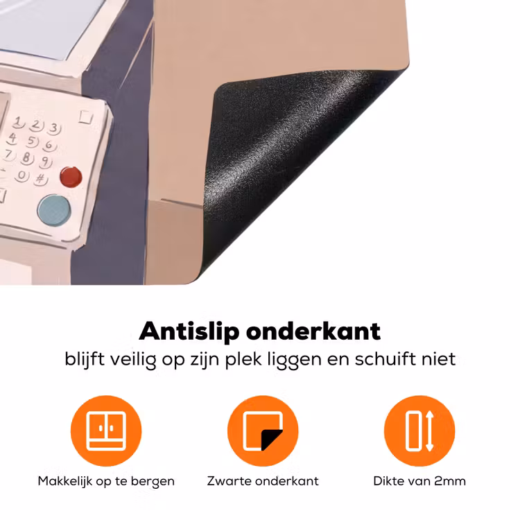 Kantoor - Drank - Humor - Illustratie Inductie beschermer vinyl 3mm klein -zzzzzzz-td-onderkant