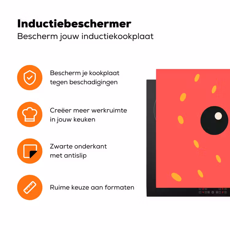 Kat - Aardbei - Cartoon Inductie beschermer vinyl 3mm klein -zzzzzzz-td-ups