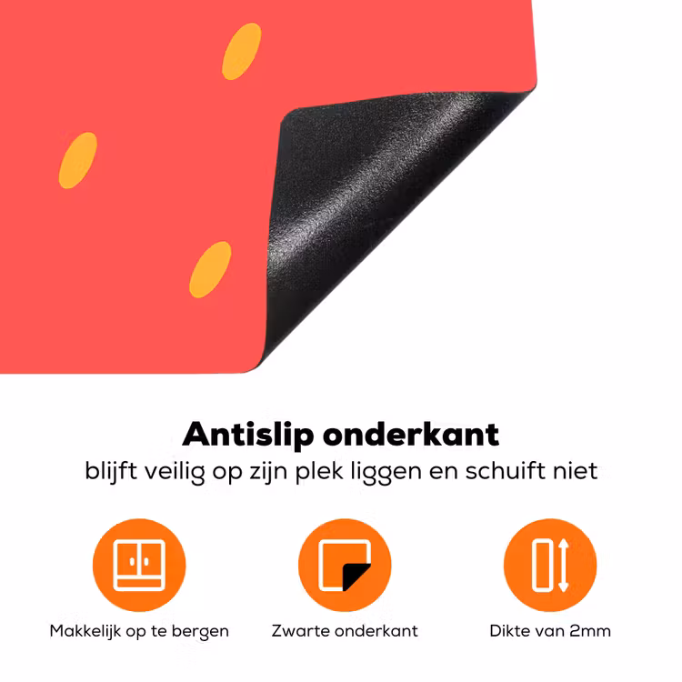 Kat - Aardbei - Cartoon Inductie beschermer vinyl 3mm klein -zzzzzzz-td-onderkant