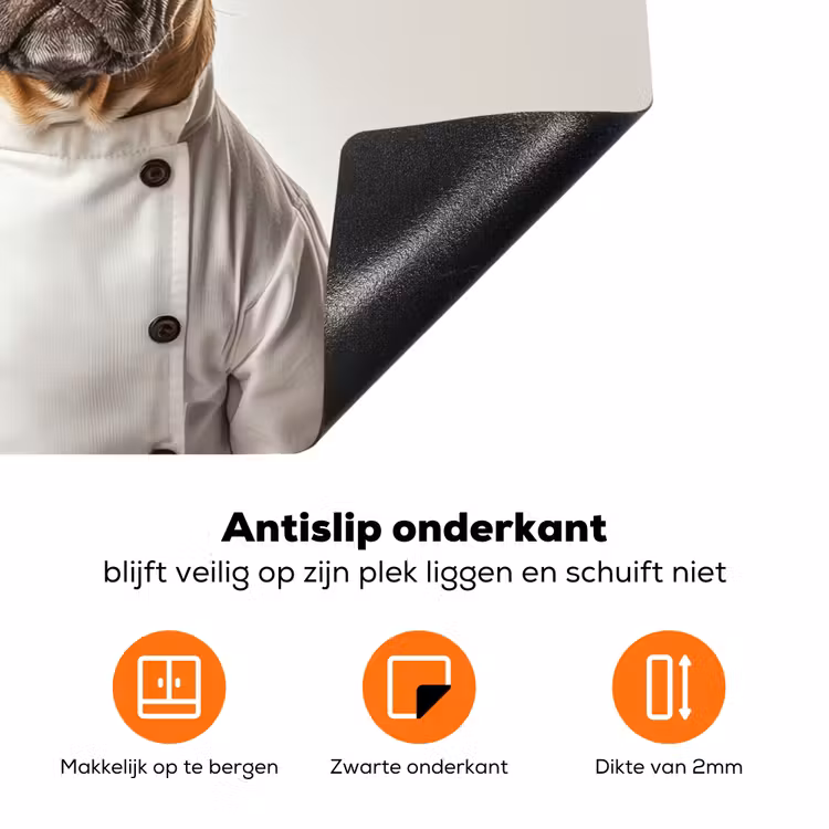 Kat - Hond - Kokskleding Inductie beschermer vinyl 3mm klein -zzzzzzz-td-onderkant