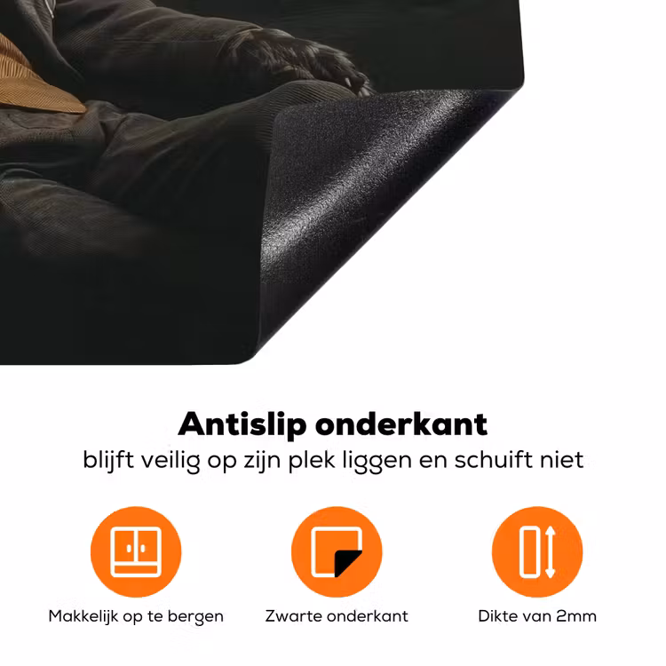 Kat - Pak - Oranje - Sigaar Inductie beschermer vinyl 3mm klein -zzzzzzz-td-onderkant