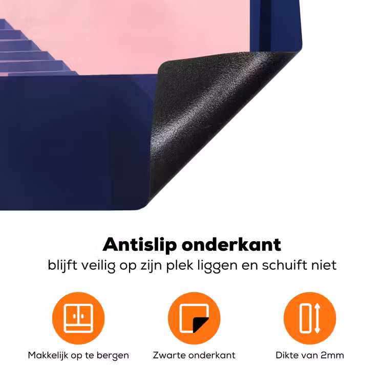 Kat - Trap - Gebouwen - Schaduwcontrasten Inductie beschermer vinyl 3mm klein -zzzzzzz-td-onderkant