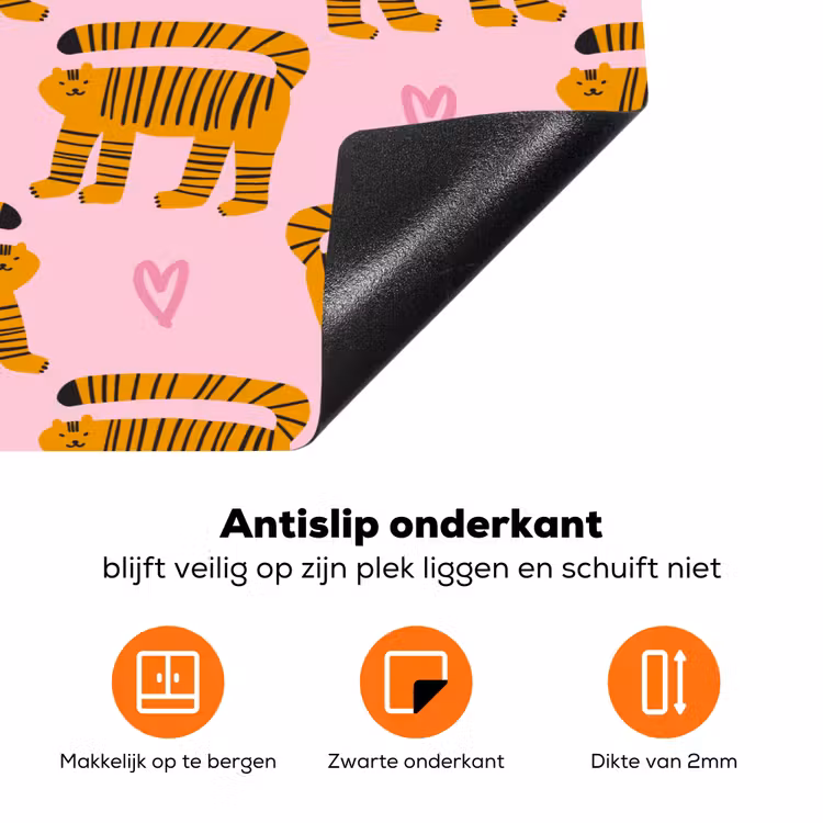 Katten - Roze - Hartjes Inductie beschermer vinyl 3mm klein 276 -zzzzzzz-td-onderkant