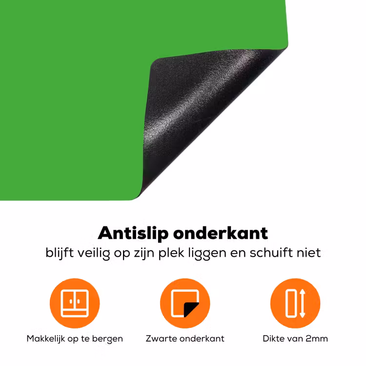 Kelly - Green - Groen Inductie beschermer vinyl 3mm klein 276 -zzzzzzz-td-onderkant