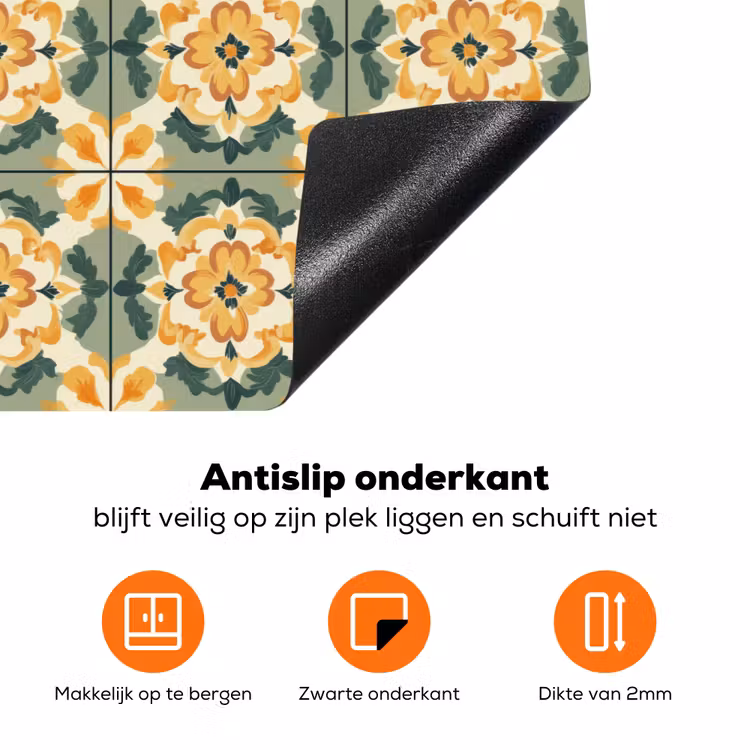 Keramiek - Verweerd - Kleurrijk Inductie beschermer vinyl 3mm klein 276 -zzzzzzz-td-onderkant