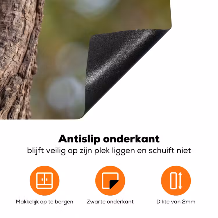 Kerkuil - Boom - Natuur - Bruin Inductie beschermer vinyl 3mm klein -zzzzzzz-td-onderkant