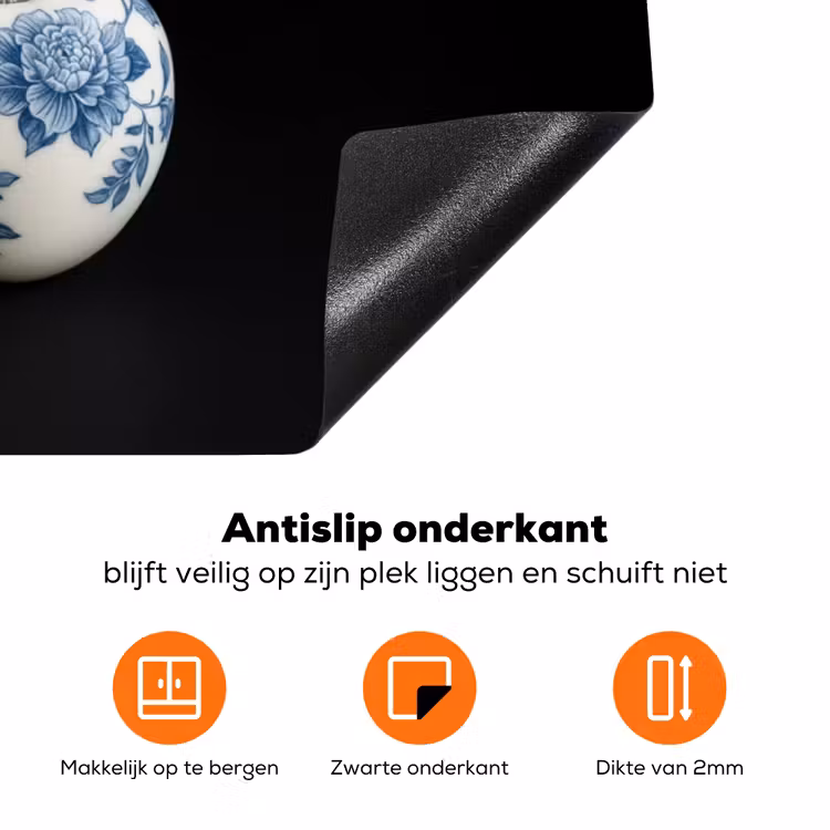 Kersen - Delfts blauw - Fruit Inductie beschermer vinyl 3mm klein -zzzzzzz-td-onderkant
