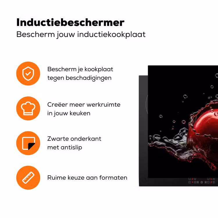 Kersen - Fruit - Water Inductie beschermer vinyl 3mm klein -zzzzzzz-td-ups