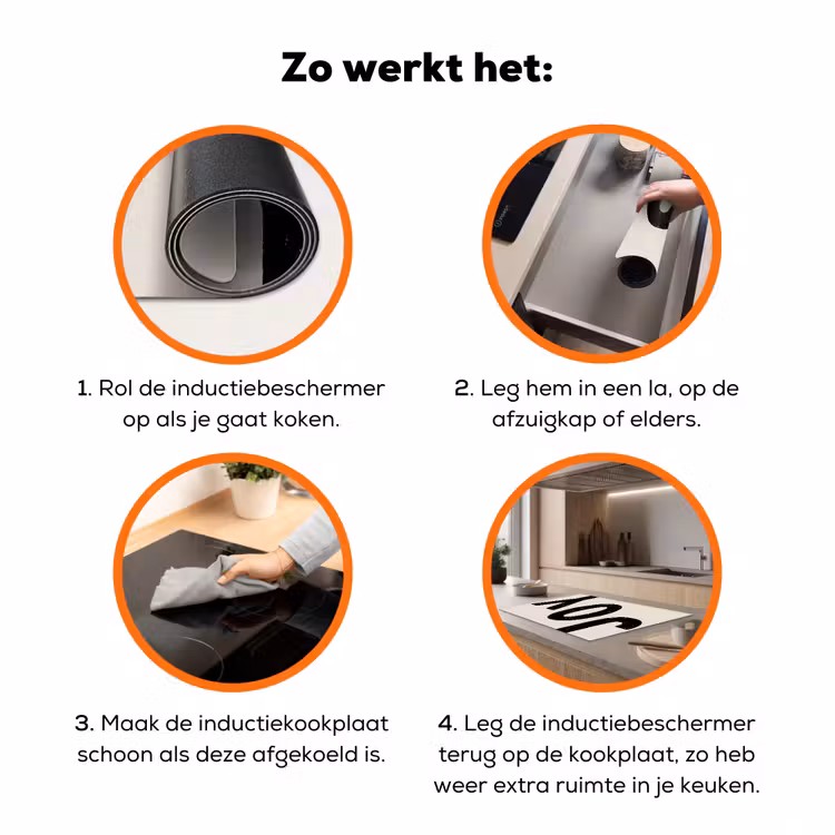 Kerst - Quote - Joy - Zwart - Feestdagen Inductie beschermer vinyl 3mm klein -zzzzzzz-td-werking