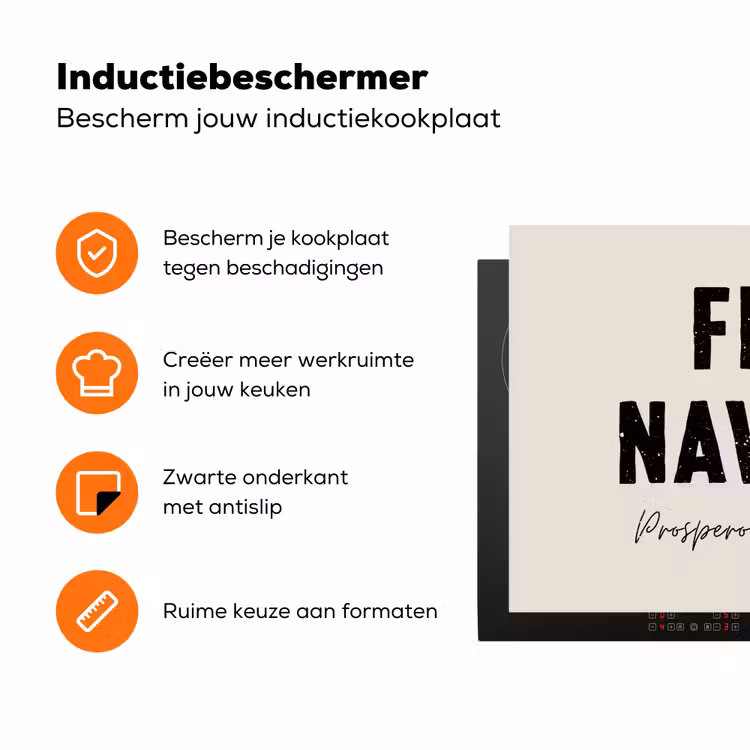 Kerst - Quotes - Feliz navidad - Kerstmis - Feestdagen Inductie beschermer vinyl 3mm klein -zzzzzzz-td-ups