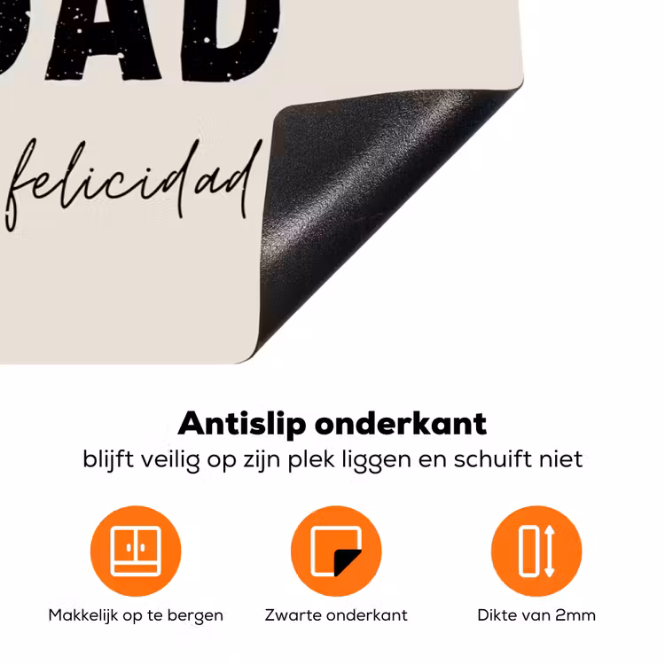 Kerst - Quotes - Feliz navidad - Kerstmis - Feestdagen Inductie beschermer vinyl 3mm klein -zzzzzzz-td-onderkant