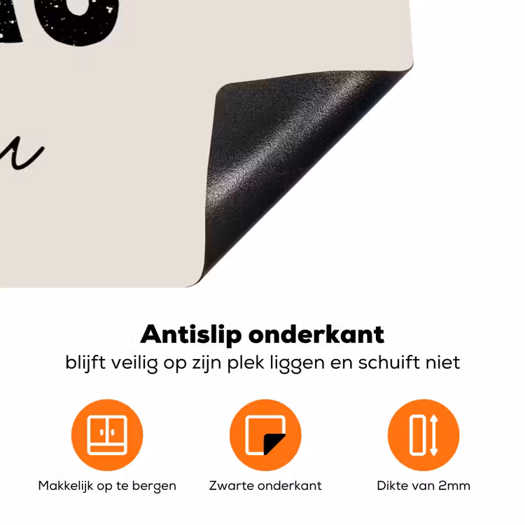 Kerst - Quotes - Merry xmas - Feestdagen - Zwart Inductie beschermer vinyl 3mm klein -zzzzzzz-td-onderkant