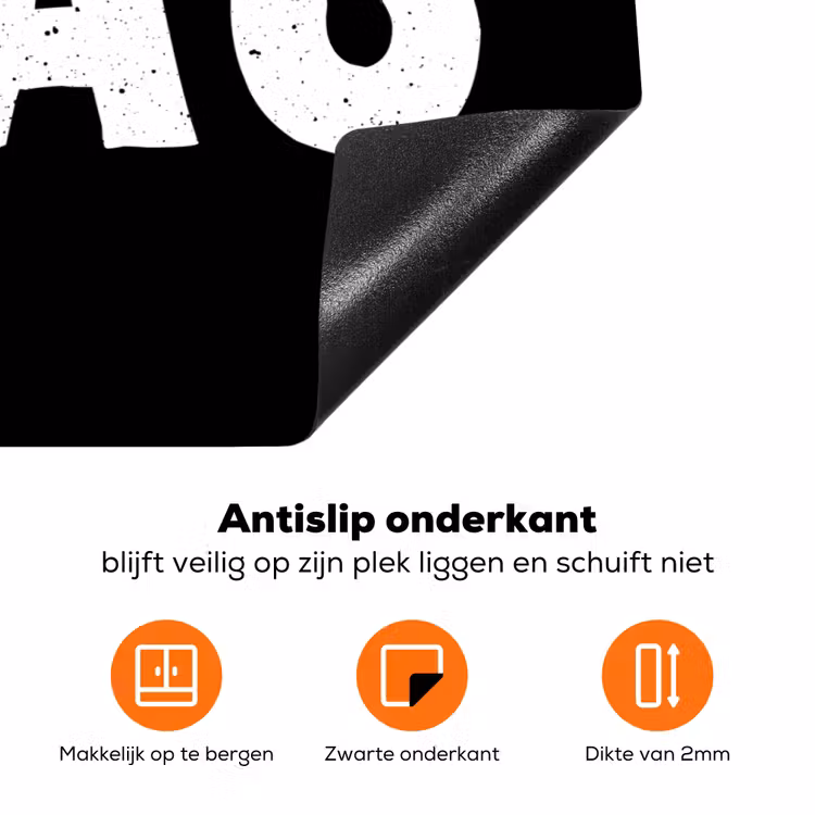 Kerst - Quotes - Xmas - Zwart - Feestdagen Inductie beschermer vinyl 3mm klein -zzzzzzz-td-onderkant