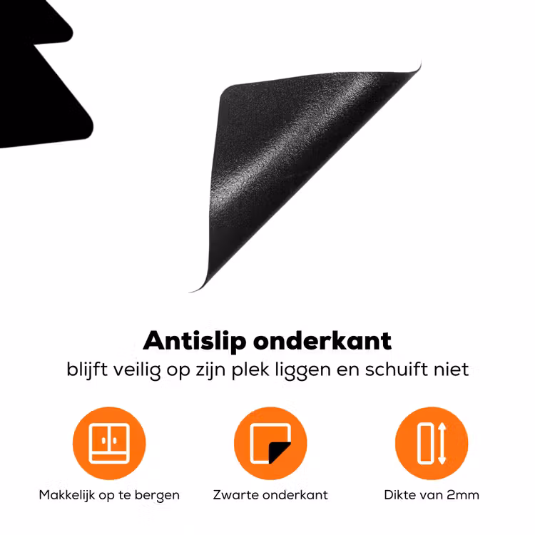 Kerstboom - Zwart - Kerstmis - Feest Inductie beschermer vinyl 3mm klein -zzzzzzz-td-onderkant